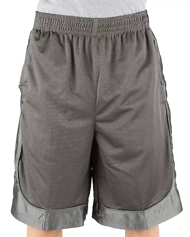 Shaka Wear SHBMS Adult Mesh Shorts in Dark grey front view