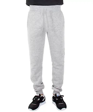 Shaka Wear SHFJP Men's Fleece Jogger Pants in Heather grey front view