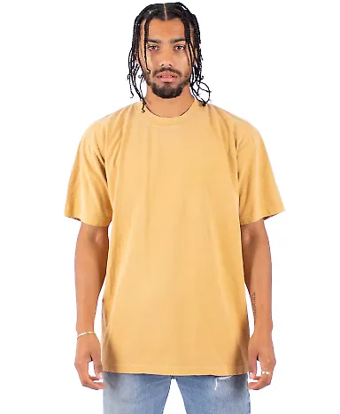 Shaka Wear SHGD Garment-Dyed Crewneck T-Shirt in Mustard front view
