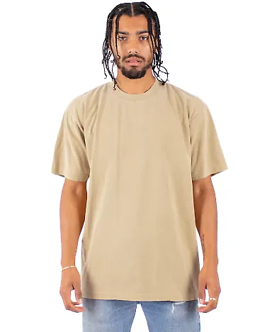 Shaka Wear SHGD Garment-Dyed Crewneck T-Shirt in Oatmeal front view