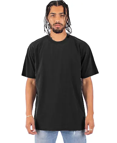 Shaka Wear SHGD Garment-Dyed Crewneck T-Shirt in Black front view
