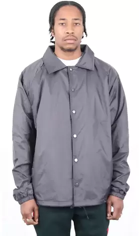 Shaka Wear SHCJ Coaches Jacket in Dark grey front view