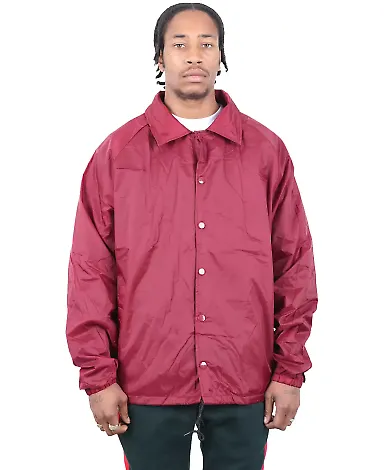 Shaka Wear SHCJ Coaches Jacket in Burgundy front view