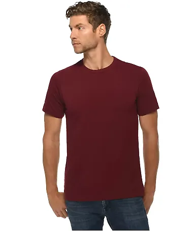 Lane Seven Apparel LS15000 Unisex Deluxe T-shirt in Burgundy front view