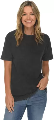 Lane Seven Apparel LST002 Unisex Vintage T-Shirt in Black front view