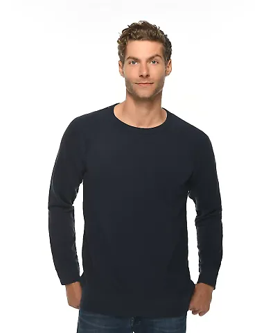 Lane Seven Apparel LS13004 Unisex French Terry Cre NAVY front view