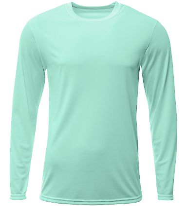 A4 Apparel N3425 Men's Sprint Long Sleeve T-Shirt in Pastel mint front view