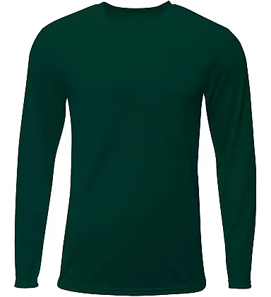 A4 Apparel N3425 Men's Sprint Long Sleeve T-Shirt FOREST front view