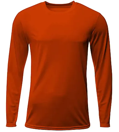 A4 Apparel N3425 Men's Sprint Long Sleeve T-Shirt ATHLETIC ORANGE front view