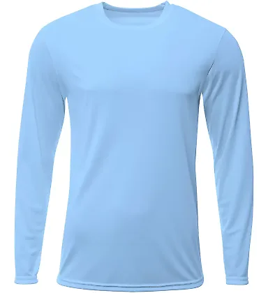 A4 Apparel N3425 Men's Sprint Long Sleeve T-Shirt LIGHT BLUE front view