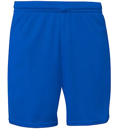 A4 Apparel N5384 Adult 7 Mesh Short With Pockets ROYAL front view
