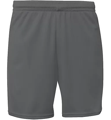 A4 Apparel N5384 Adult 7 Mesh Short With Pockets GRAPHITE front view