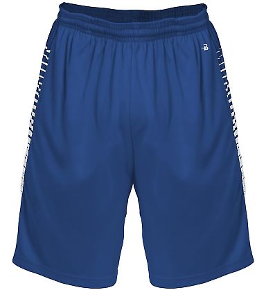 Badger Sportswear 4212 Lineup Shorts in Royal front view