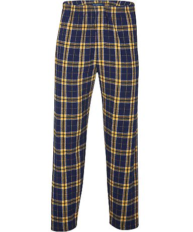 Boxercraft BM6624 Harley Flannel Pants in Navy/ gold front view
