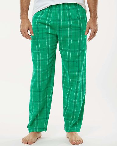 Boxercraft BM6624 Harley Flannel Pants in Kelly field day plaid front view