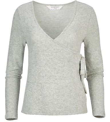 Boxercraft BW1301 Women's Cuddle Wrap Top in Sage heather front view