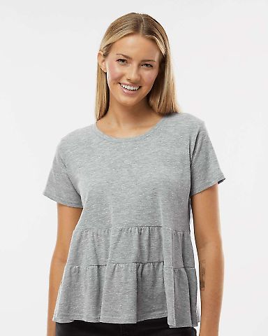 Boxercraft BW2401 Women's Willow T-Shirt in Oxford heather front view