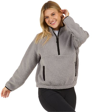 Boxercraft BW8501 Women's Everest Half Zip Pullove in Oxford front view