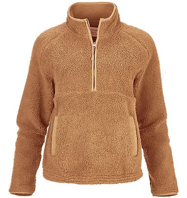 Boxercraft BW8501 Women's Everest Half Zip Pullove in Camel front view