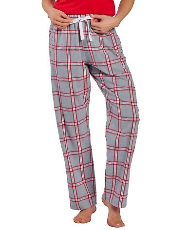 Boxercraft BW6620 Women's Haley Flannel Pants in Oxford red tomboy plaid front view