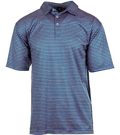 Burnside Clothing 0101 Golf Polo in Blue/ gold front view