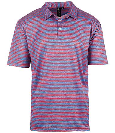 Burnside Clothing 0101 Golf Polo in Red/ blue front view
