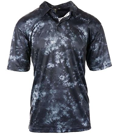 Burnside Clothing 0101 Golf Polo in Navy tie dye front view