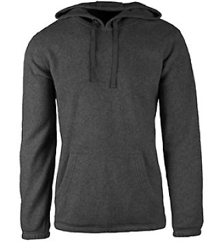 Burnside Clothing 3500 Polar Fleece Hooded Pullove in Charcoal front view