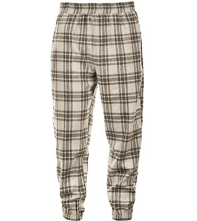 Burnside Clothing 8810 Flannel Jogger in Grey/ steel  front view