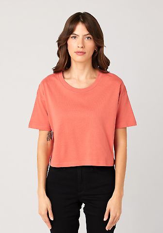 Cotton Heritage W1085 Women's Crop Top in Red sorbet front view