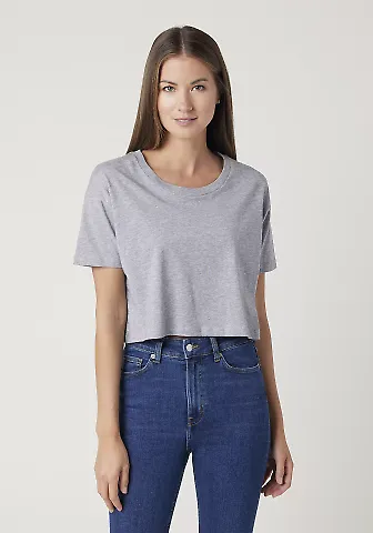Cotton Heritage W1085 Women's Crop Top in Athletic heather front view