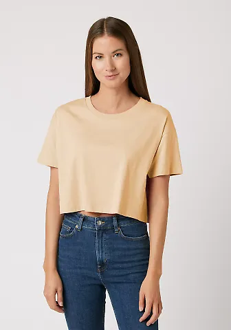 Cotton Heritage W1085 Women's Crop Top in Vintage gold front view