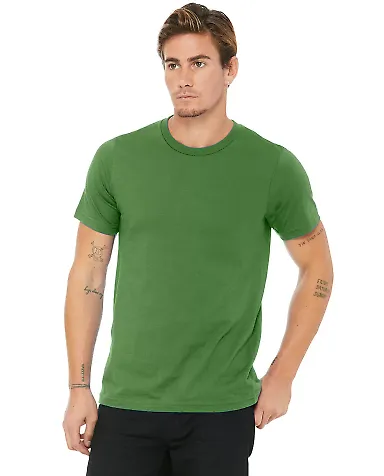 Bella Canvas 3001U Unisex USA Made T-Shirt in Leaf front view