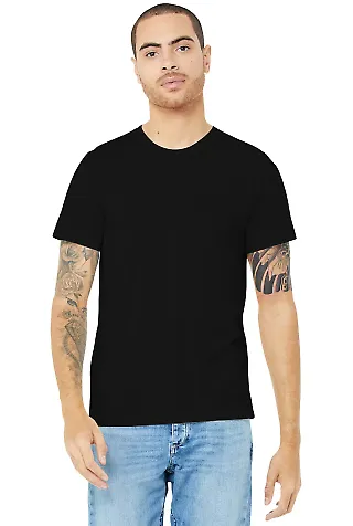 Bella Canvas 3001U Unisex USA Made T-Shirt in Black front view