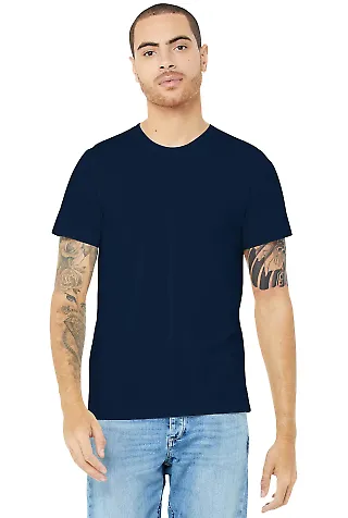 Bella Canvas 3001U Unisex USA Made T-Shirt in Navy front view