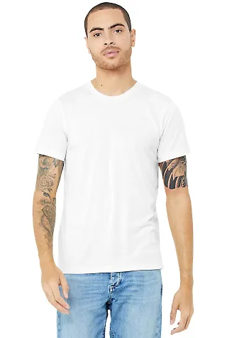 Bella Canvas 3001U Unisex USA Made T-Shirt in White front view