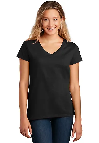 District Clothing DT8001 District  Women's Re-Tee  Black front view