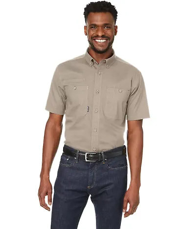 DRI DUCK 4451 Craftsman Woven Short Sleeve Shirt Rope front view
