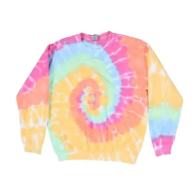 Dyenomite 681VR Blended Tie-Dyed Sweatshirt in Aerial front view
