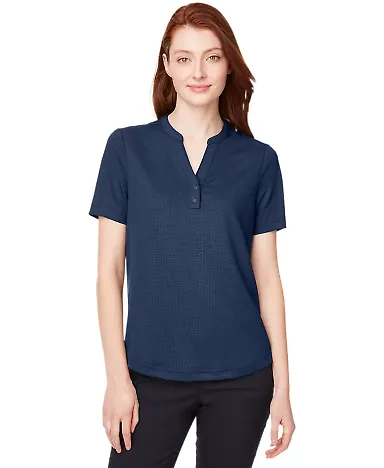 North End NE102W Ladies' Replay Recycled Polo CLASSIC NAVY front view