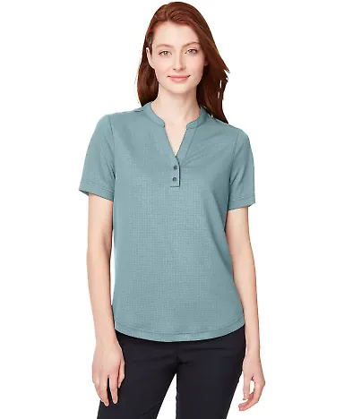 North End NE102W Ladies' Replay Recycled Polo OPAL BLUE front view