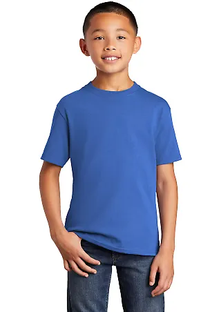 Port & Company PC54YDTG    Youth Core Cotton DTG T Royal front view