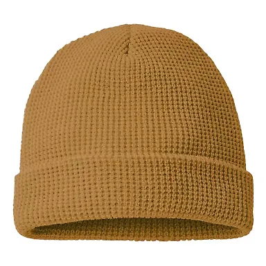 Richardson Hats 146R Waffle Cuffed Beanie Camel front view