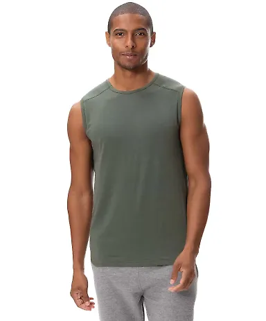 Threadfast Apparel 382T Unisex Impact Tank in Army front view