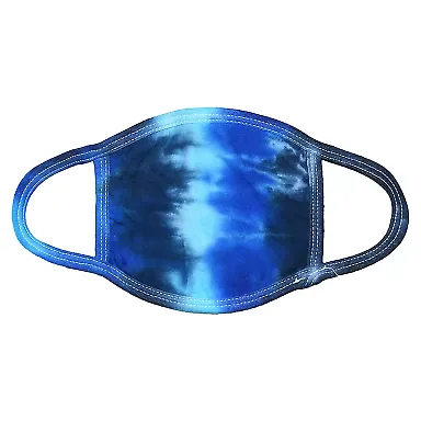 Tie-Dye 9122 Adult Face Mask BLUE OCEAN front view