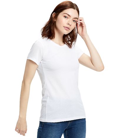 US Blanks US100R Ladies' 5.8 oz. Short-Sleeve Reco in White front view