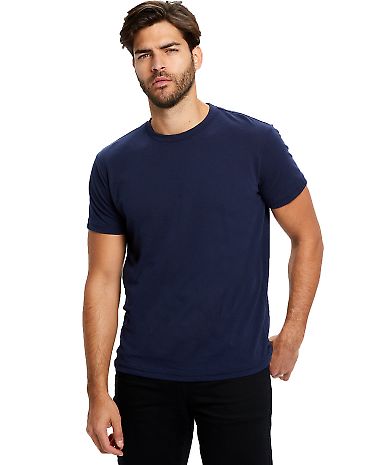 US Blanks US2000R Men's Short-Sleeve Recycled Crew in Indigo front view