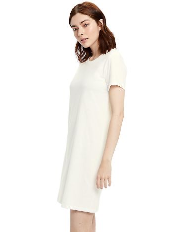 US Blanks US401 Ladies' Cotton T-Shirt Dress in Cream front view