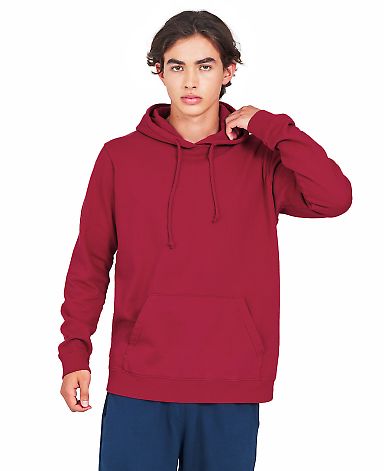 US Blanks US4412 Men's 100% Cotton Hooded Pullover in Brick front view