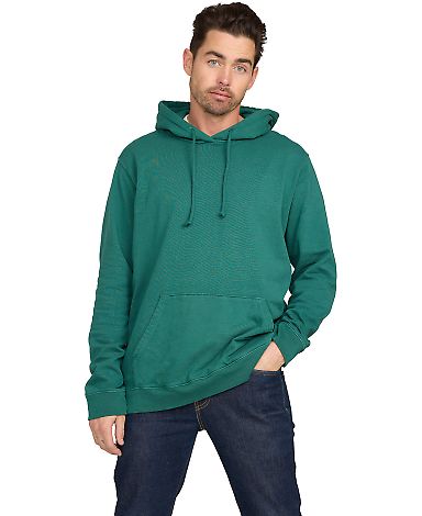 US Blanks US4412 Men's 100% Cotton Hooded Pullover in Evergreen front view